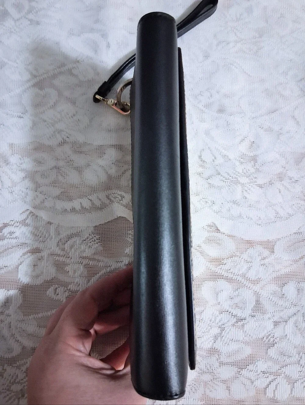Henri Bendel LeatherUptown Organizer Wallet Snakeskin And Black Leather